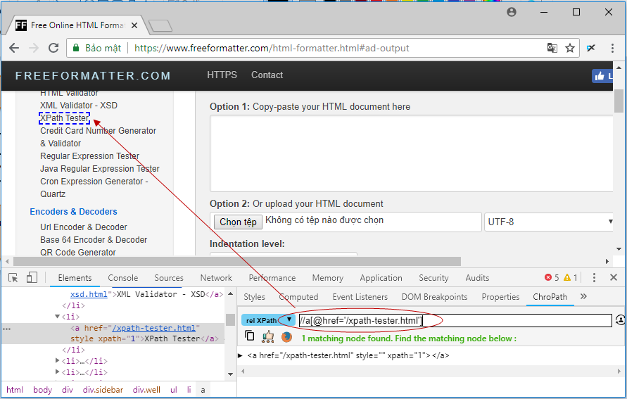 Ví dụ XPath tương đối Ví dụ XPath tương đối