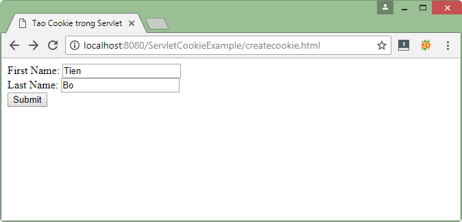 Xử lý cookie trong servlet Xử lý cookie trong servlet