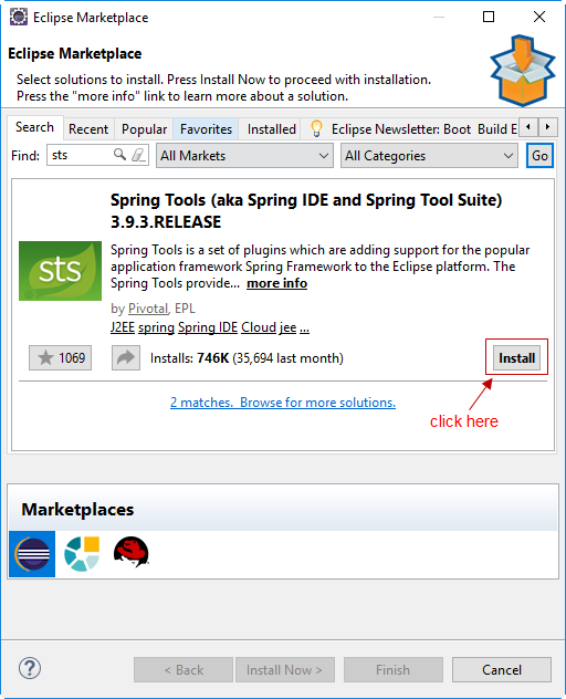 Cài đặt Spring Tool Suite (STS) trong Eclipse Cài đặt Spring Tool Suite (STS) trong Eclipse