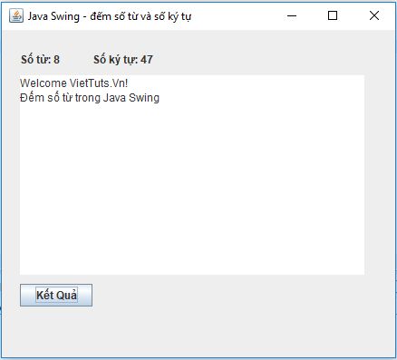 Đếm số từ của một chuỗi trong Java Swing Đếm số từ của một chuỗi trong Java Swing